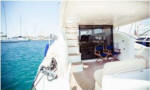 The princess 50 is available to charter from Cyprus - a deck area