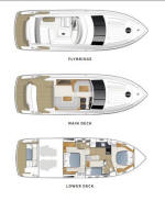 The princess 50 is available to charter from Cyprus = The layout plan